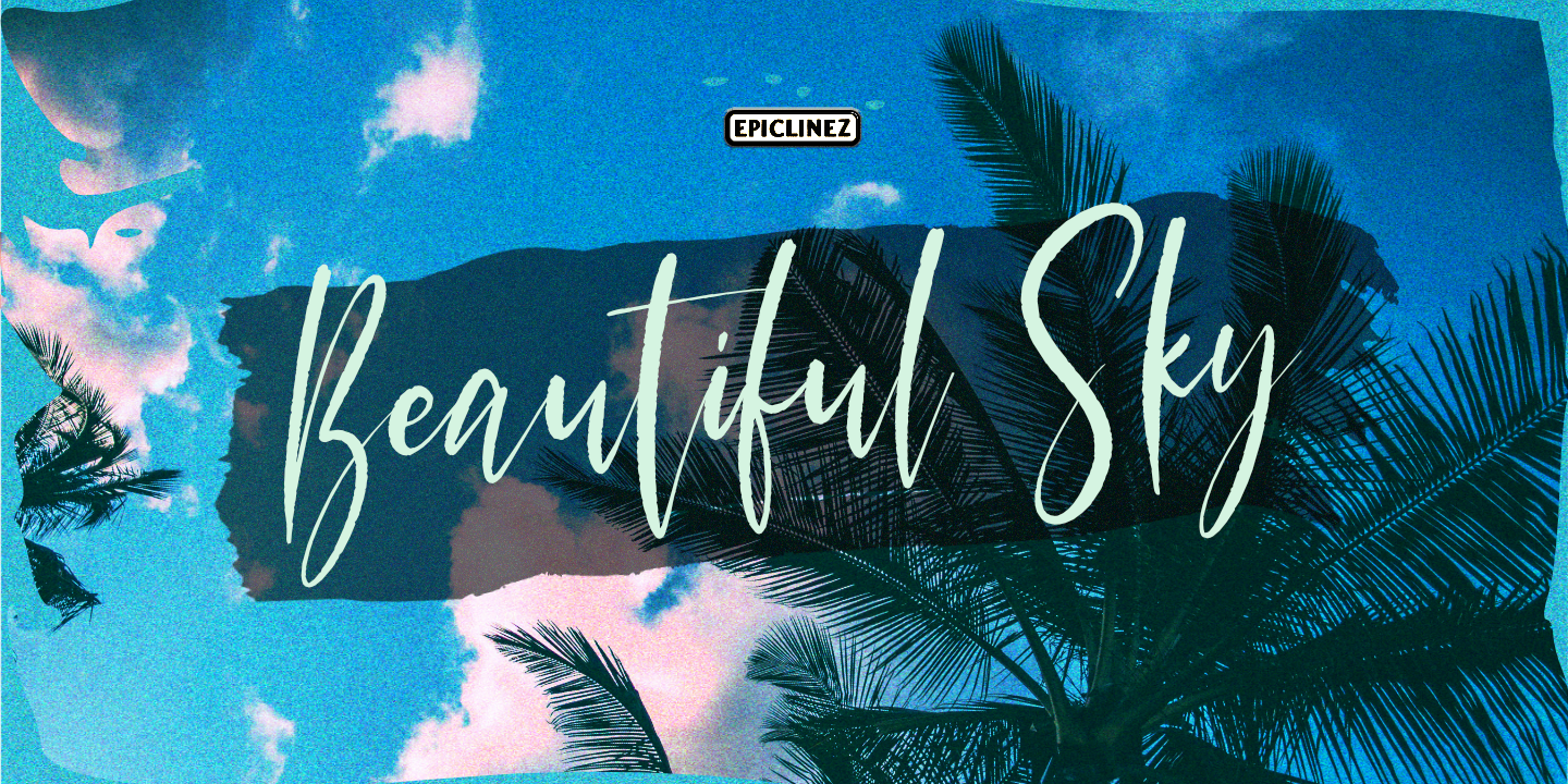 Example font Beautiful Sky #7